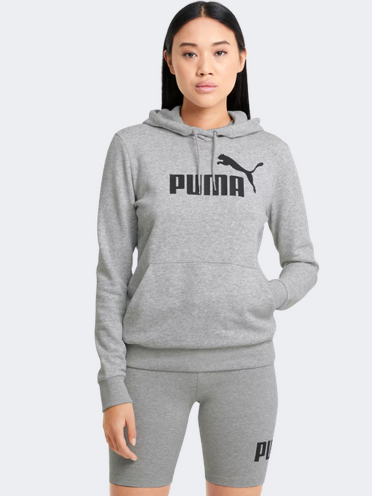 Puma Essential Logo Women Lifestyle Hoody Light Grey Heather