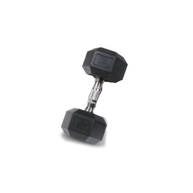 Irm-Fitness Factory Rubber Hex Dumbbell 4Kg Fitness Weight Black