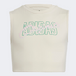 Adidas Graphic Print Crop Girls Original Tank Chalk White