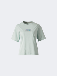 تي شيرت إركي نسائي للحياة اليومية باللون الأخضر الفاتح