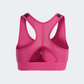 Adidas Aeroready Powerreact Animal Print Girls Training Bra Fuchsia