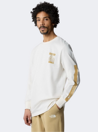 The North Face ماترهورن فيس رجالي أسلوب حياة كم طويل أبيض غاردينيا