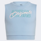 Adidas Graphic Print Crop Girls Original Tank Blue Dawn