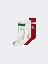 جوارب أطفال-للجنسين Adidas Original أحمر/أوف وايت/أصفر