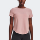 Under Armour Soft Knit Short Sleeve Women Training T-Shirt Retro Pink 1374626-676
