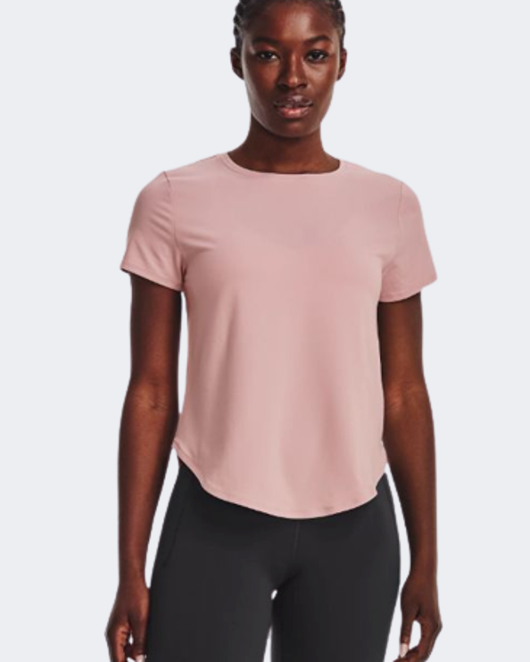 Under Armour Soft Knit Short Sleeve Women Training T-Shirt Retro Pink 1374626-676