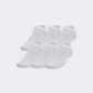 1370542-100 Essential No Show 6Pk White Halo Gray