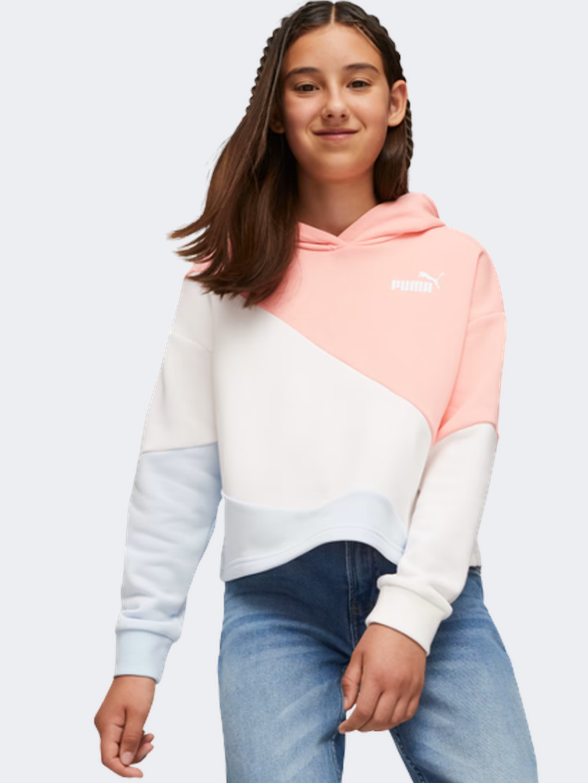 Puma Power Cat Girls Lifestyle Hoody Icy Blue