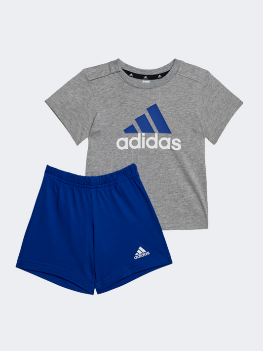 Adidas Essentials Organic Infant-Boys Sportswear Set Grey/Blue
