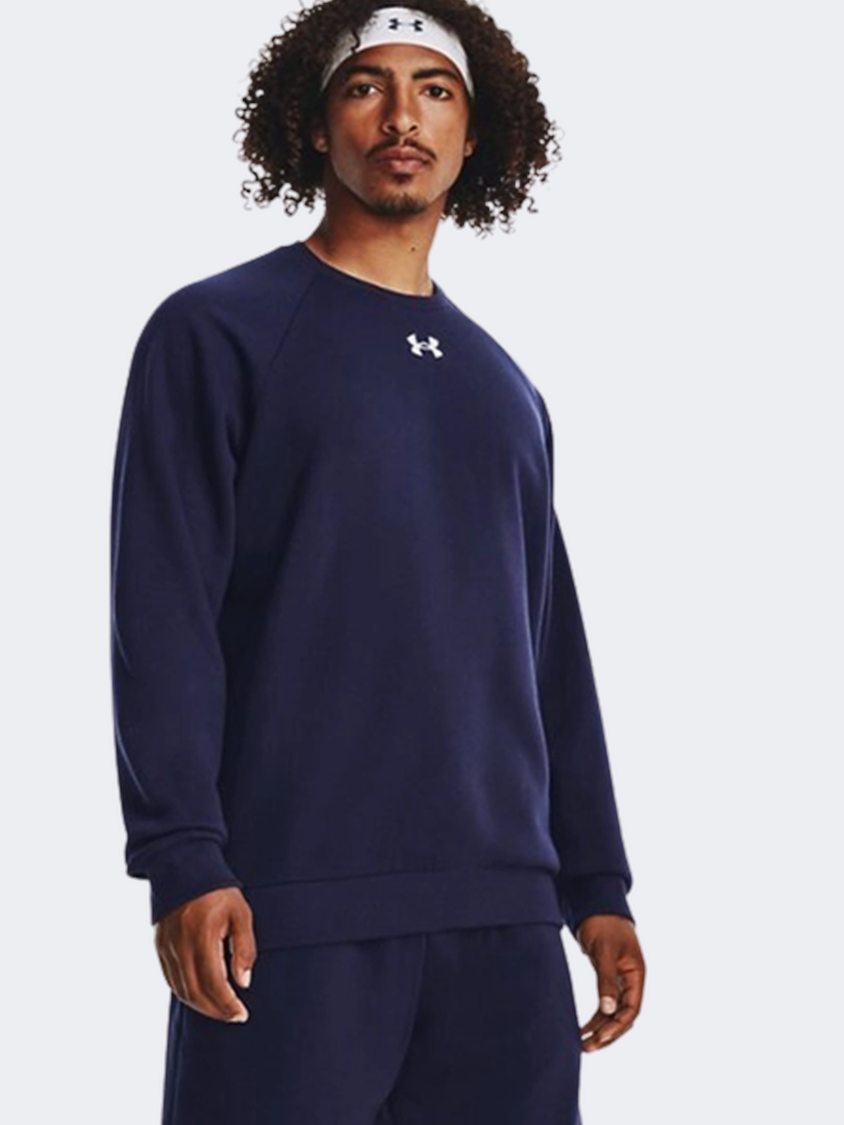 Under Armour Rival Men Lifestyle Sweatshirt Midnight Navy/White