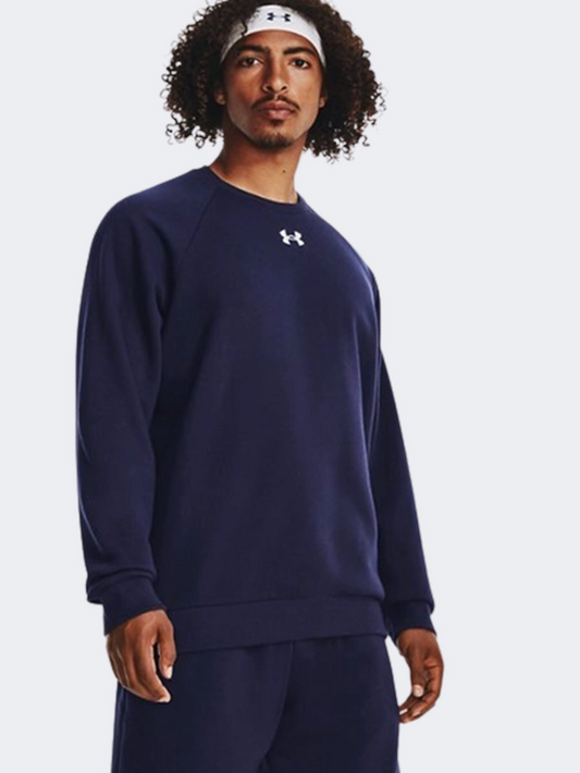 Under Armour Rival Men Lifestyle Sweatshirt Midnight Navy/White