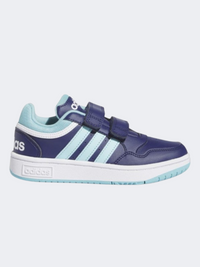 حذاء رياضي أولاد Adidas Hoops 3.0 Ps أسود/أكوا/أبيض