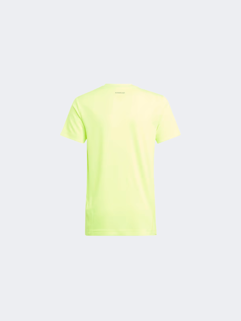 Adidas 3S Kids-Boys Sportswear T-Shirt Lucid Lemon/Silver