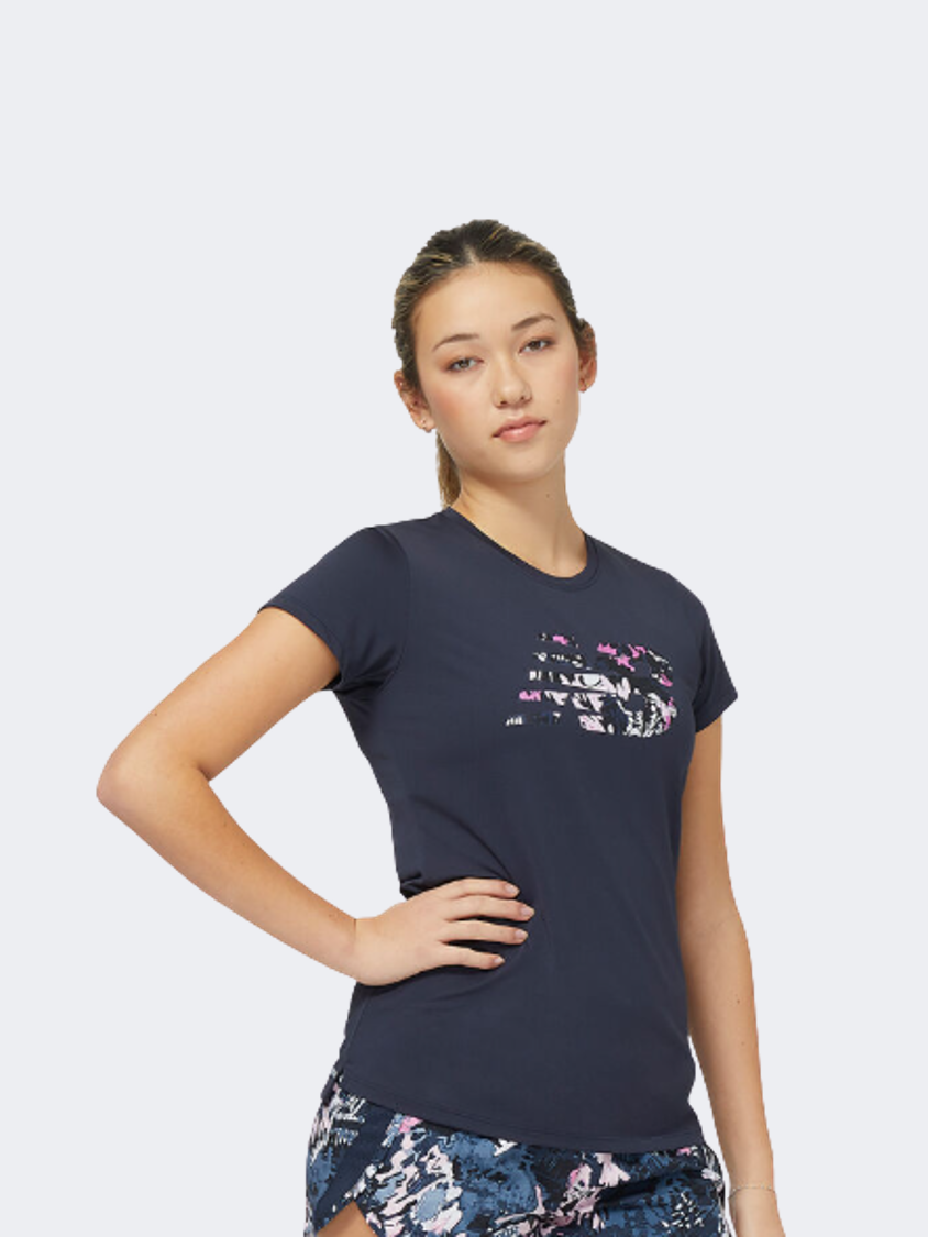 New Balance Core Short-Sleeved Running Women Performanc T-Shirt Light Raspberry