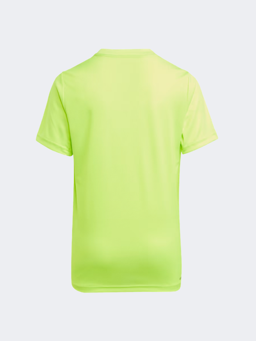 Adidas Essential Logo Kids-Boys Sportswear T-Shirt Lucid Lemon/Carbon