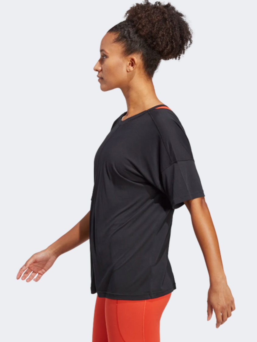 Adidas Yoga Studio Oversized Women Training T-Shirt Black