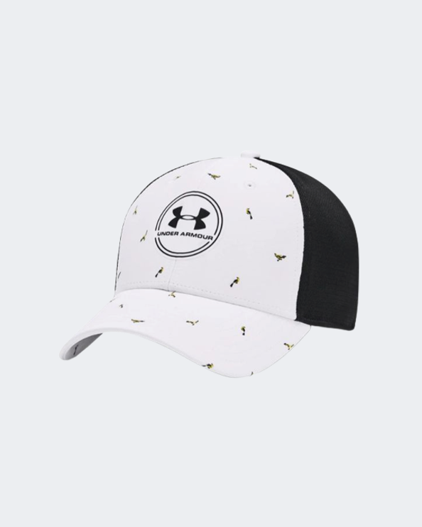 Under Armour Iso-Chill Driver Mesh Adjustable Unisex Golf Cap White/Black