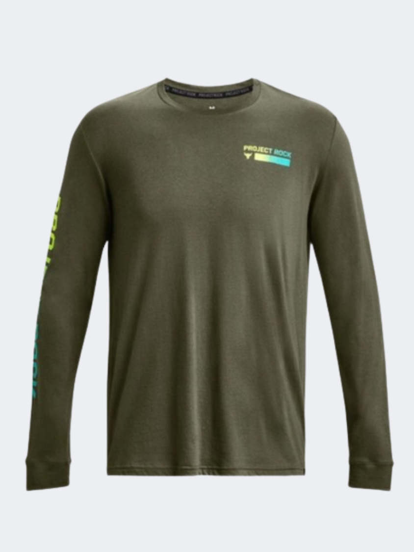 Under Armour Project Rock Brahma Men Training Long Sleeve Marine Green/Yellow