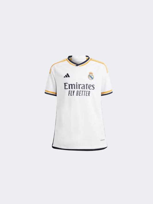 Adidas Real Home Kids-Unisex Football T-Shirt White