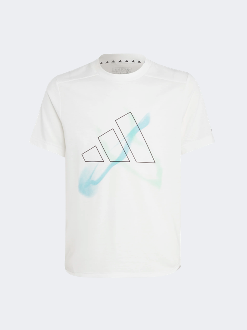 IA4615 B Hiit Gfx Tee White/Black