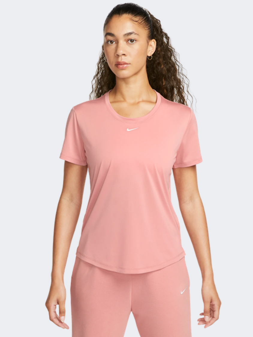 Nike One Women Training T-Shirt Nebula Red/White