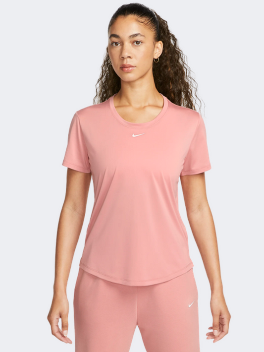 Nike One Women Training T-Shirt Nebula Red/White