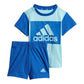 Adidas Essentials Tee And Shorts Set Baby-Boys Training Suit Blue