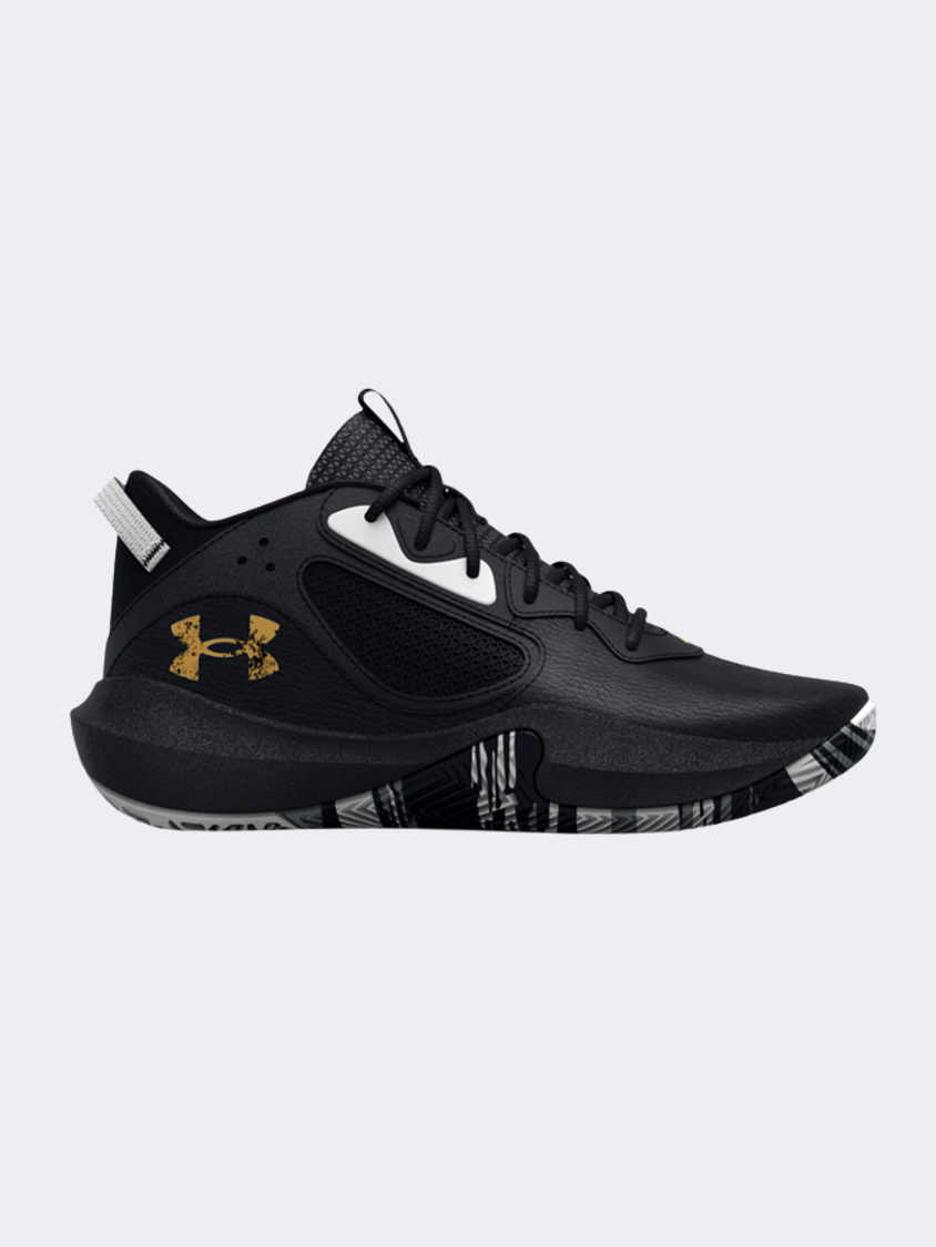 Under Armour Lockdown 6 Gs-Boys Basketball Shoes Black/Gold