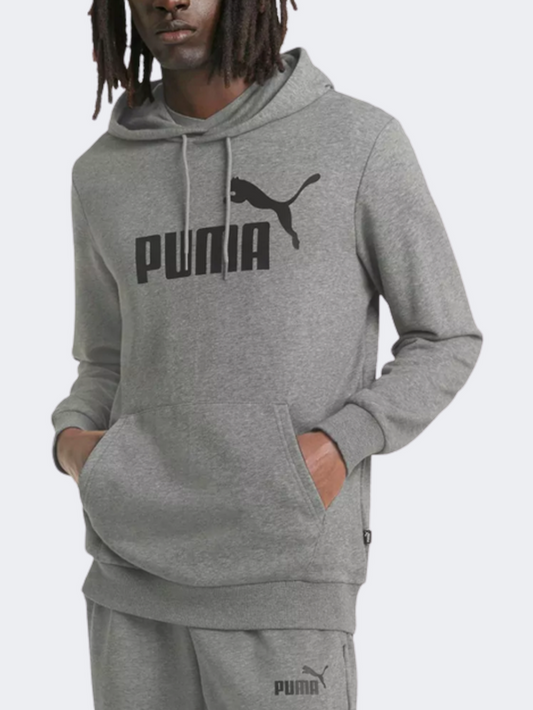 Puma Essentials Big Logo Men Lifestyle Hoody Grey Heather