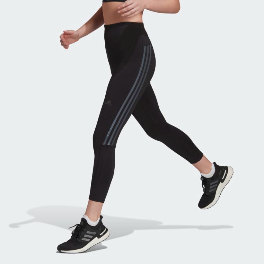 Adidas Run Icons 3-Stripes 7/8 Women Running Tight Black