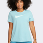 Nike Dri-Fit Swoosh Women Training T-Shirt Light Blue