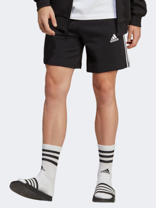 Adidas Essentials French Terry 3-Stripes Men Sportswear Short Black/White