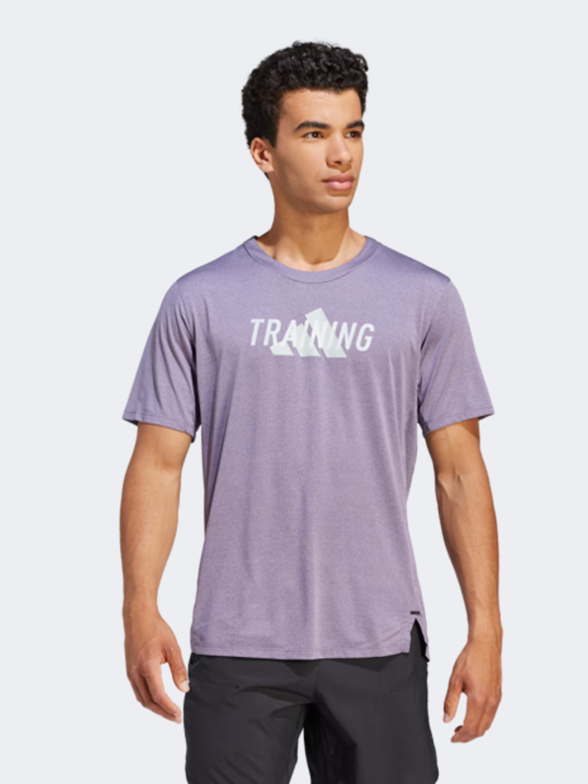 Adidas Designed For Movement Men Training T-Shirt Shadow Violet/Black