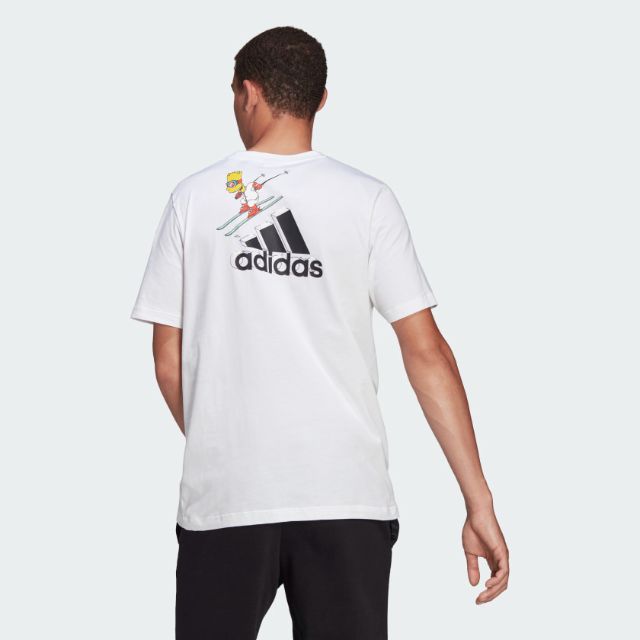 Adidas X The Simpsons Ski Graphic Men Lifestyle T-Shirt White