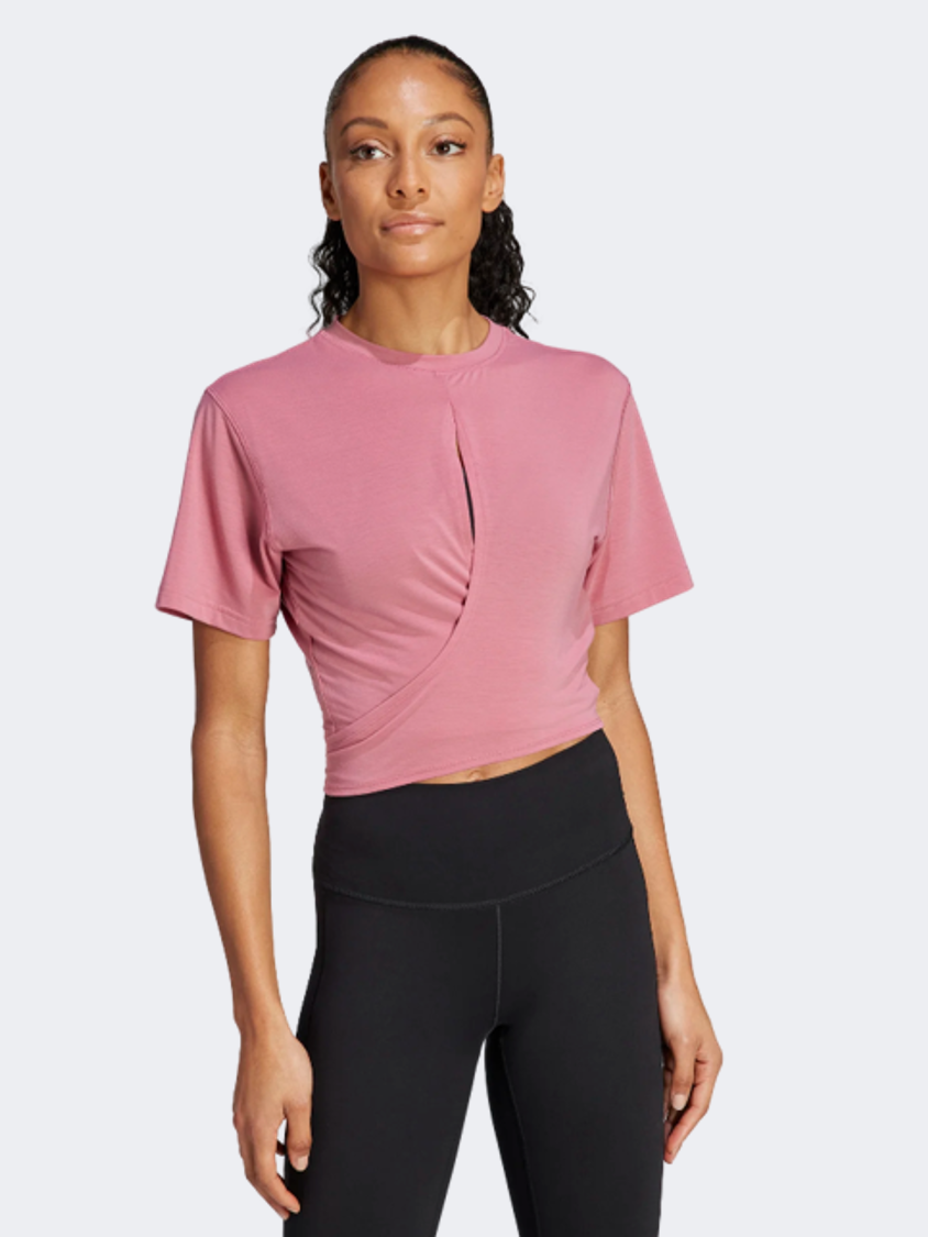 Adidas Yoga Studio Women Training T-Shirt Pink