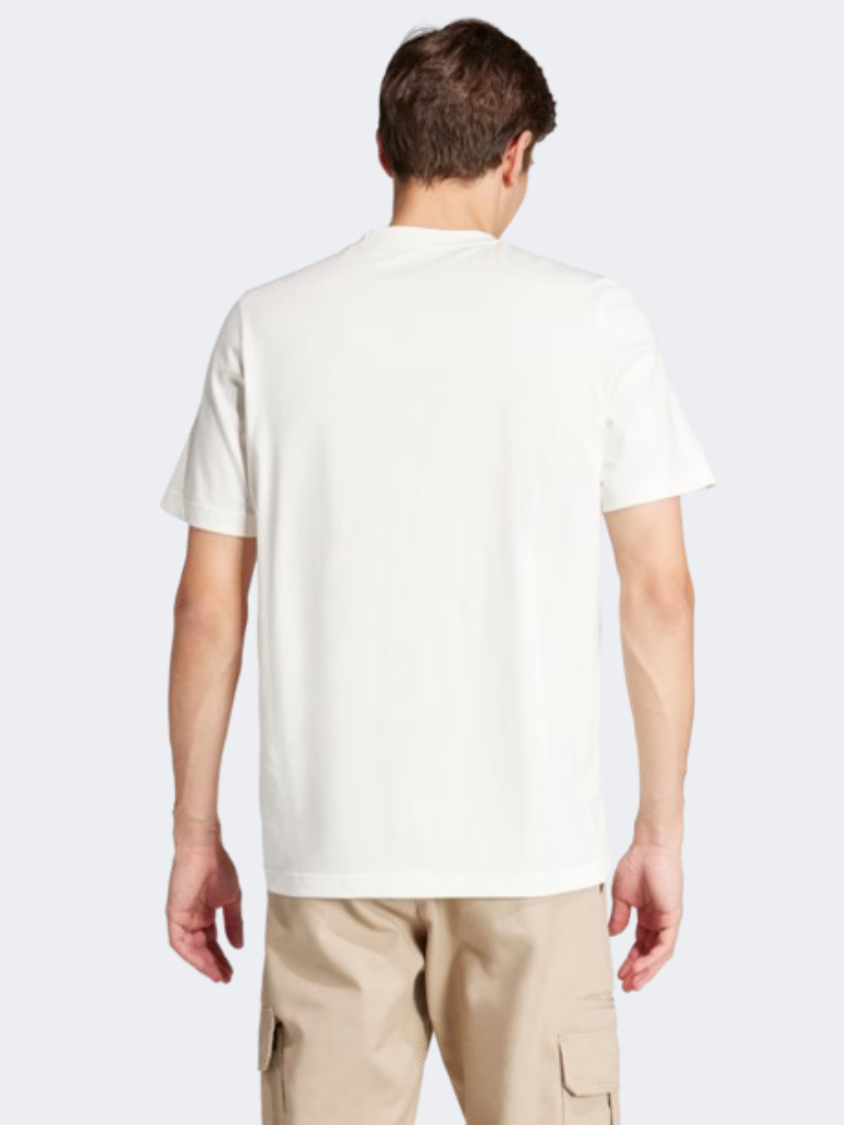 Adidas Graphic Print Men Sportswear T-Shirt Off White/Black