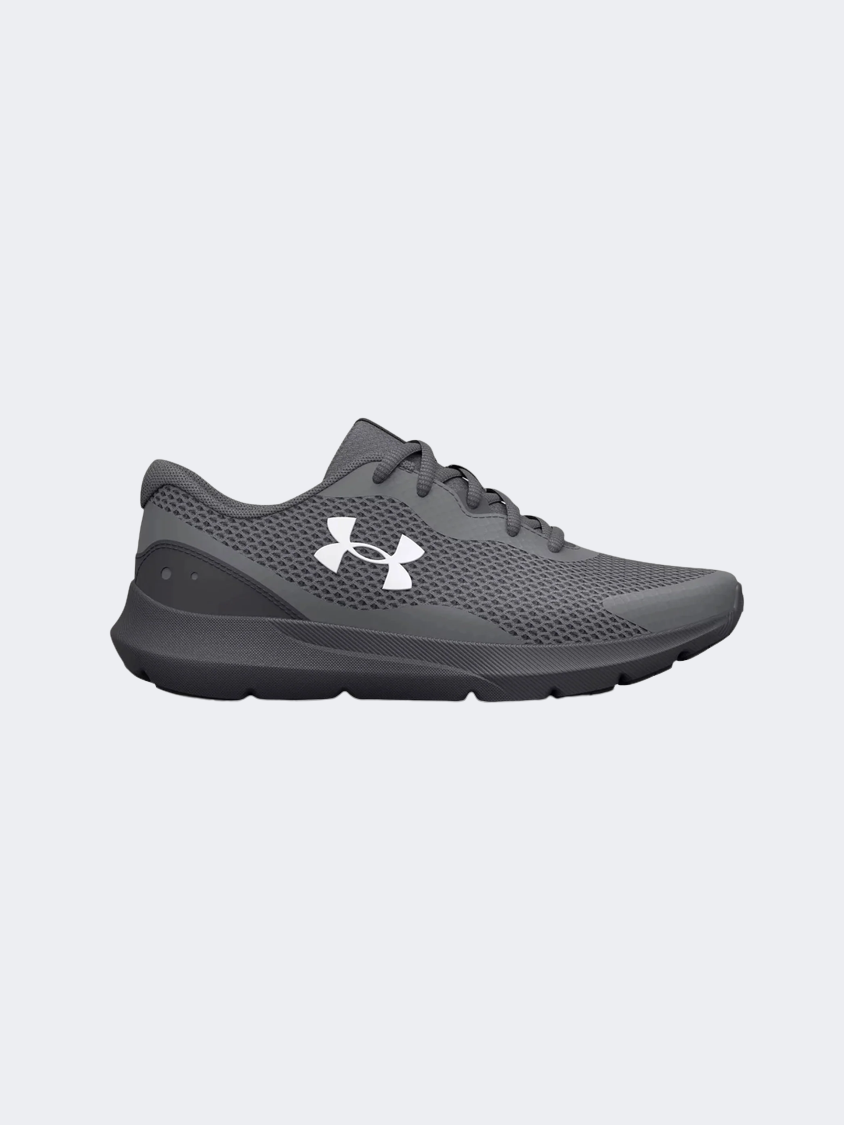 Under Armour Surge 3 Gs-Boys Running Shoes Pitch Grey/White
