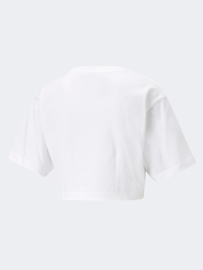 Puma Dare To Cropped Relaxed Women Lifestyle T-Shirt White