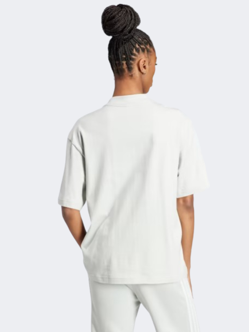 Adidas Future Icons Badge Of Sport Boyfriend Women Sportswear T-Shirt Wonder Silver