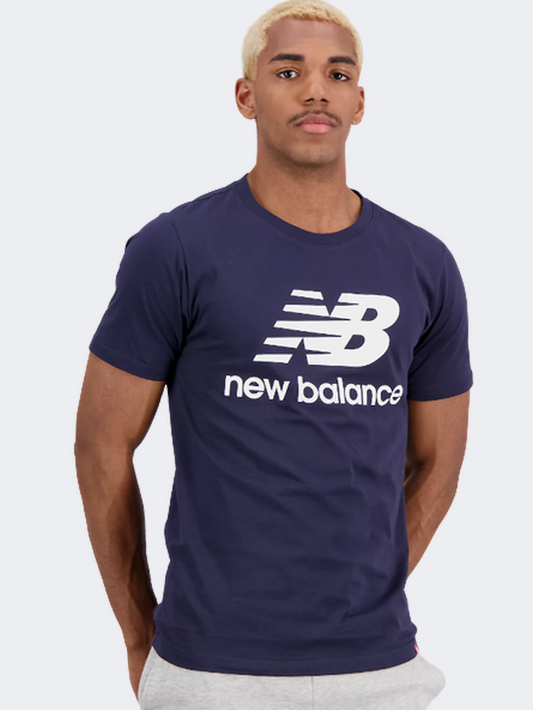 New Balance Essentials Stacked Logo Men Lifestyle T-Shirt Eclipse