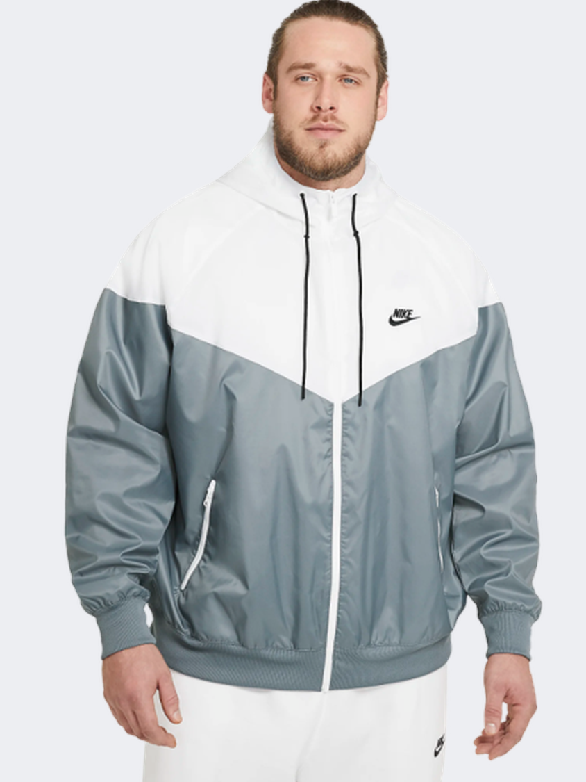 Nike windrunner grey and sales white