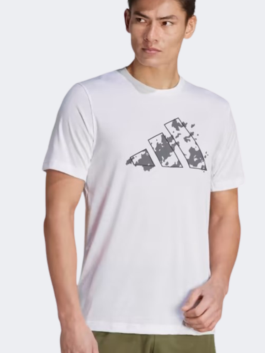 Adidas Essentials Seasonal Graphic Men Training T-Shirt White/Grey