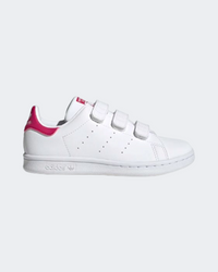 حذاء بنات Adidas Stan Smith Ps Original أبيض/وردي Fx7540