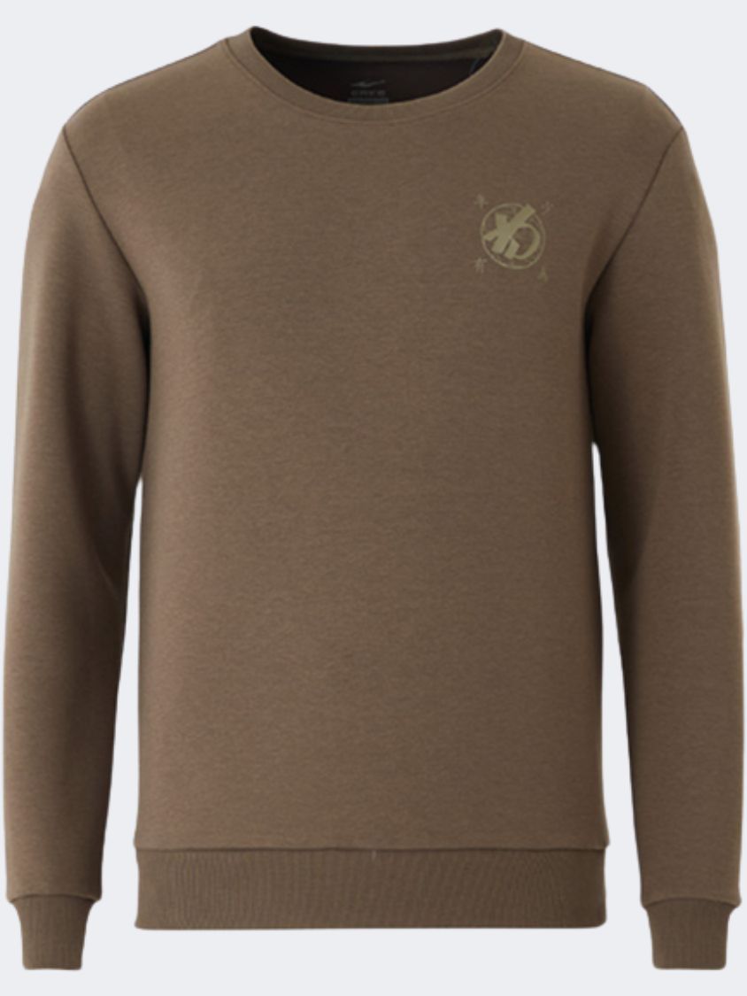 Erke Pullover Men Lifestyle Sweatshirt Dark Brown