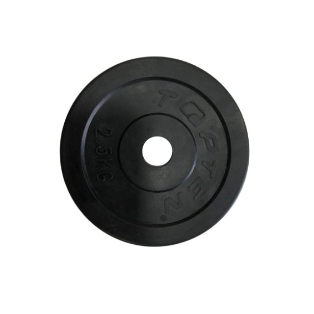 Irm-Fitness Factory Rubber Covered Plates W/O Ring 2.5Kg Fitness Weight Black