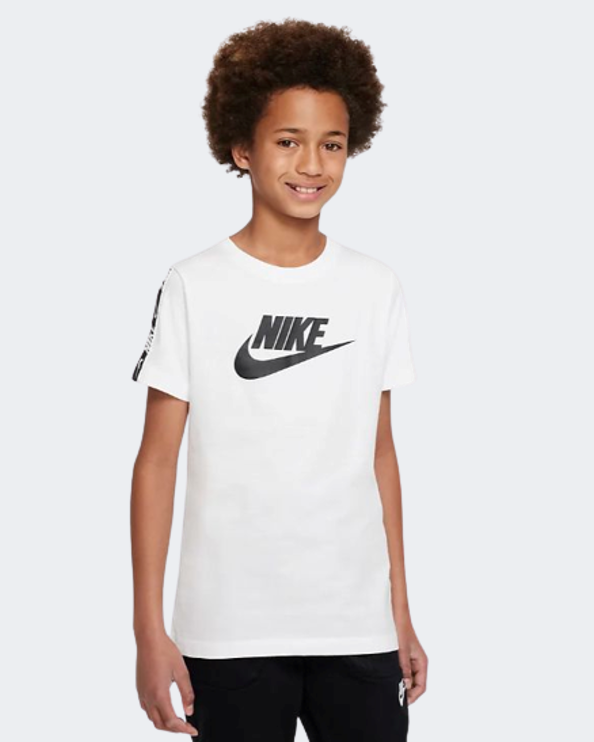 Nike Sportswear Repeat Boys Lifestyle T-Shirt White/Black Dx2300-100 ...