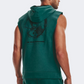 Under Armour Project Rock Heavyweight Terry Men Lifestyle Hoody Coastal Teal / Ivory