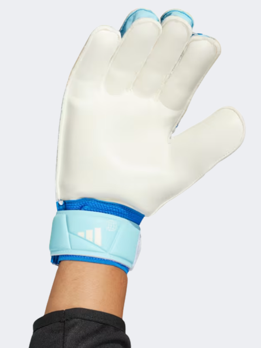 blue adidas football gloves