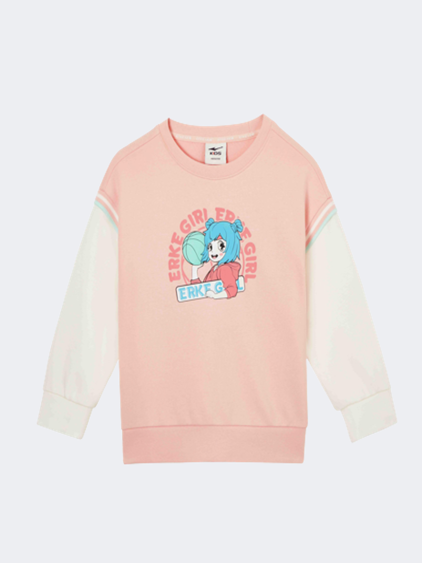 Erke Pullover Little-Girls Lifestyle Sweatshirt Pink