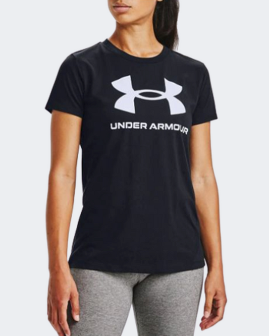Under Armour Sportstyle Graphic Girls Lifestyle T-Shirt Black/White 1361182-001